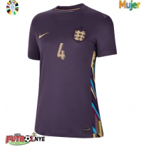 Camiseta Inglaterra Declan Rice #4 Visitante Equipación para mujer Eurocopa 2024 manga corta